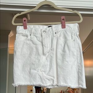 White Denim Skirt